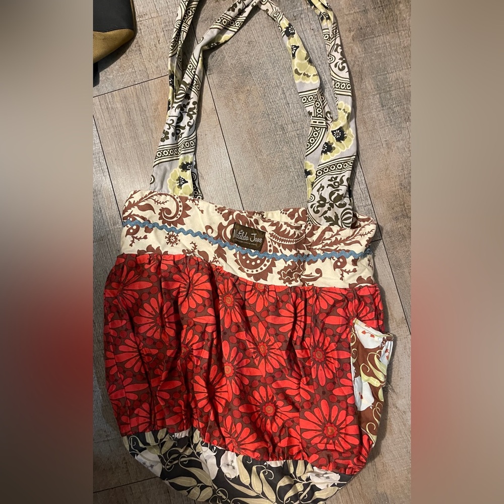Matilda Jane Floral Red and Cream tote bag